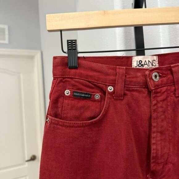 Vintage J&ANS Dolce & Gabbana Jeans Red Women’s Size 29 Made In Italy - Picture 3 of 11